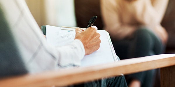 Student attends a counseling session.